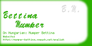 bettina mumper business card